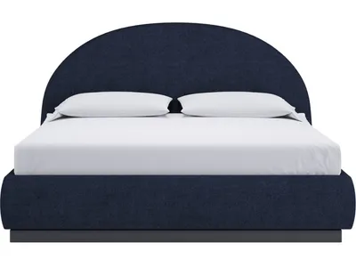 Flex Upholstered Bed in Blue Jeans Chenille