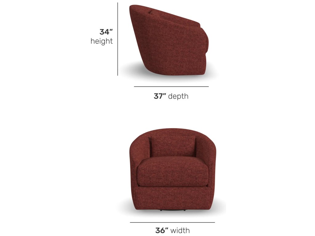 Shelly Fabric Swivel Chair - image 4