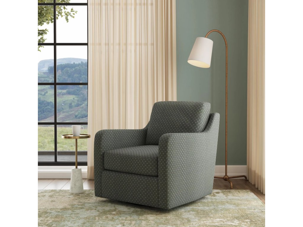Saber Fabric Swivel Chair - image 1