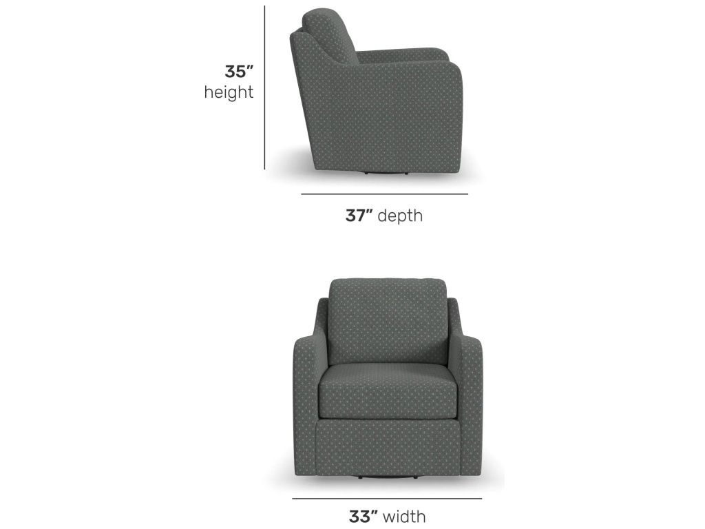 Saber Fabric Swivel Chair - image 4