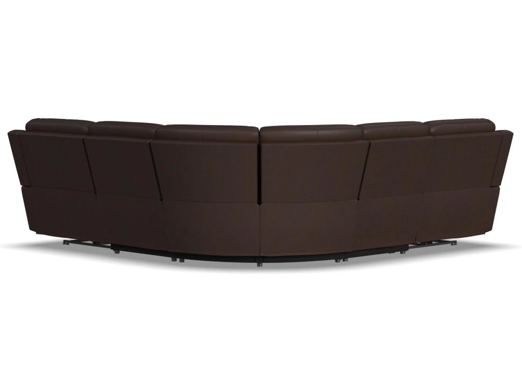 Henry Burnt Umber Leather Power Reclining Sectional with Power Headrest & Lumbar - image 13