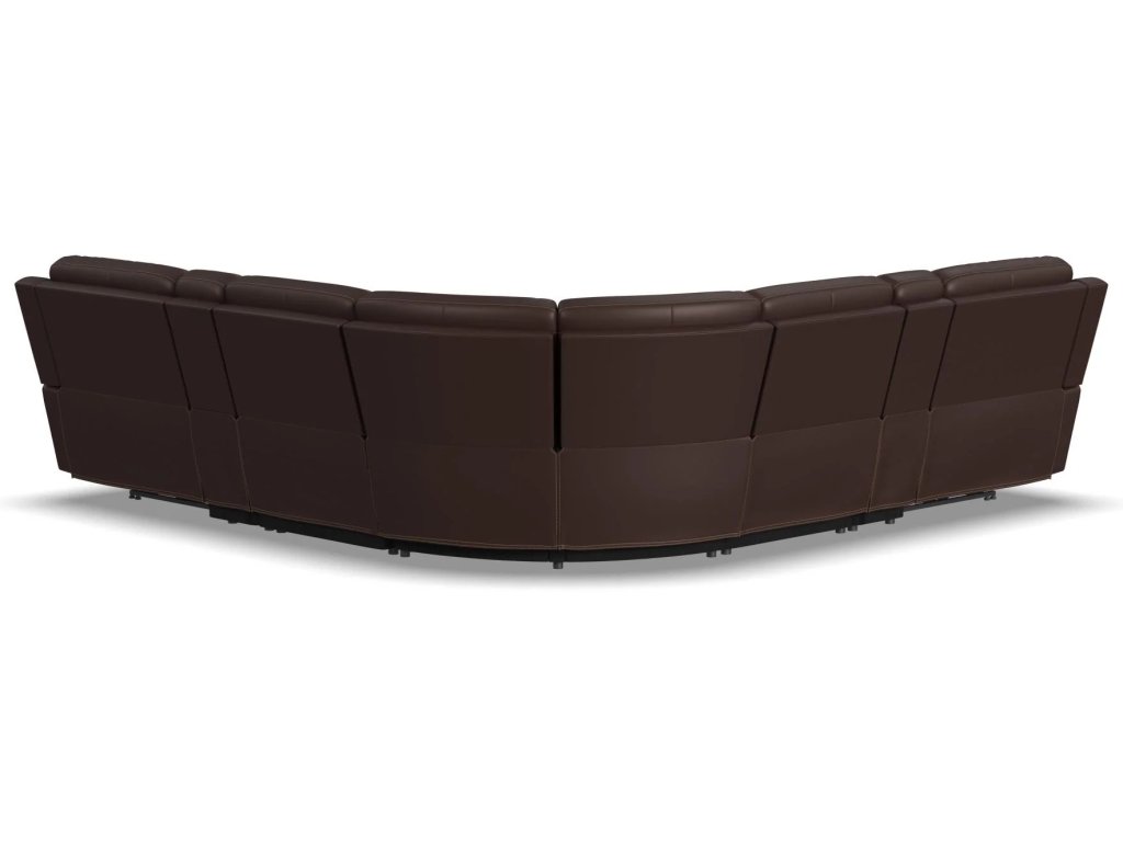 Henry Burnt Umber Leather Power Reclining Sectional with Power Headrest & Lumbar - image 15