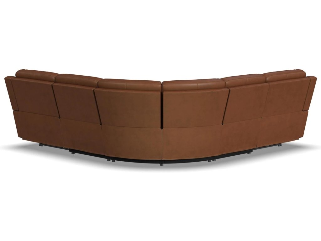Henry Leather Power Reclining Sectional with Power Headrests & Lumbar - image 14
