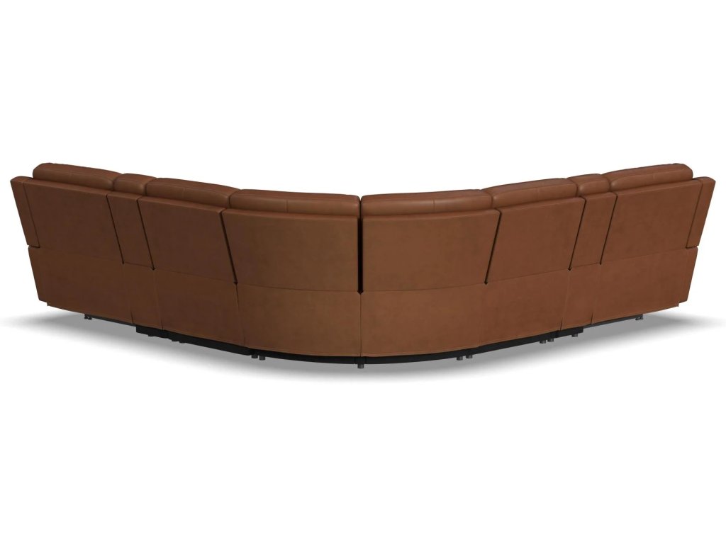 Henry Leather Power Reclining Sectional with Power Headrests & Lumbar - image 15