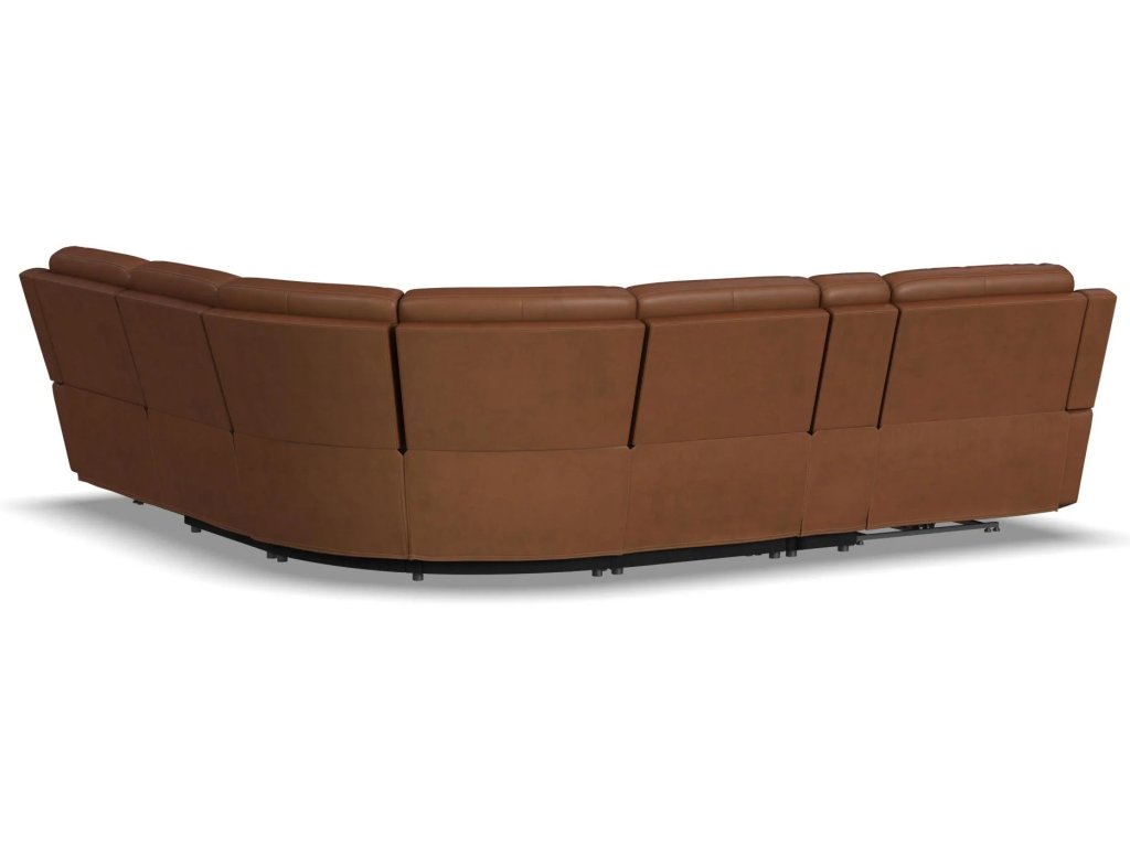 Henry Leather Power Reclining Sectional with Power Headrests & Lumbar - image 16