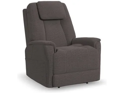 Zecliner Model 3+ Umber Fabric Power Rocking Sleep Recliner with Power Headrest, Lumbar, Heat & Massage
