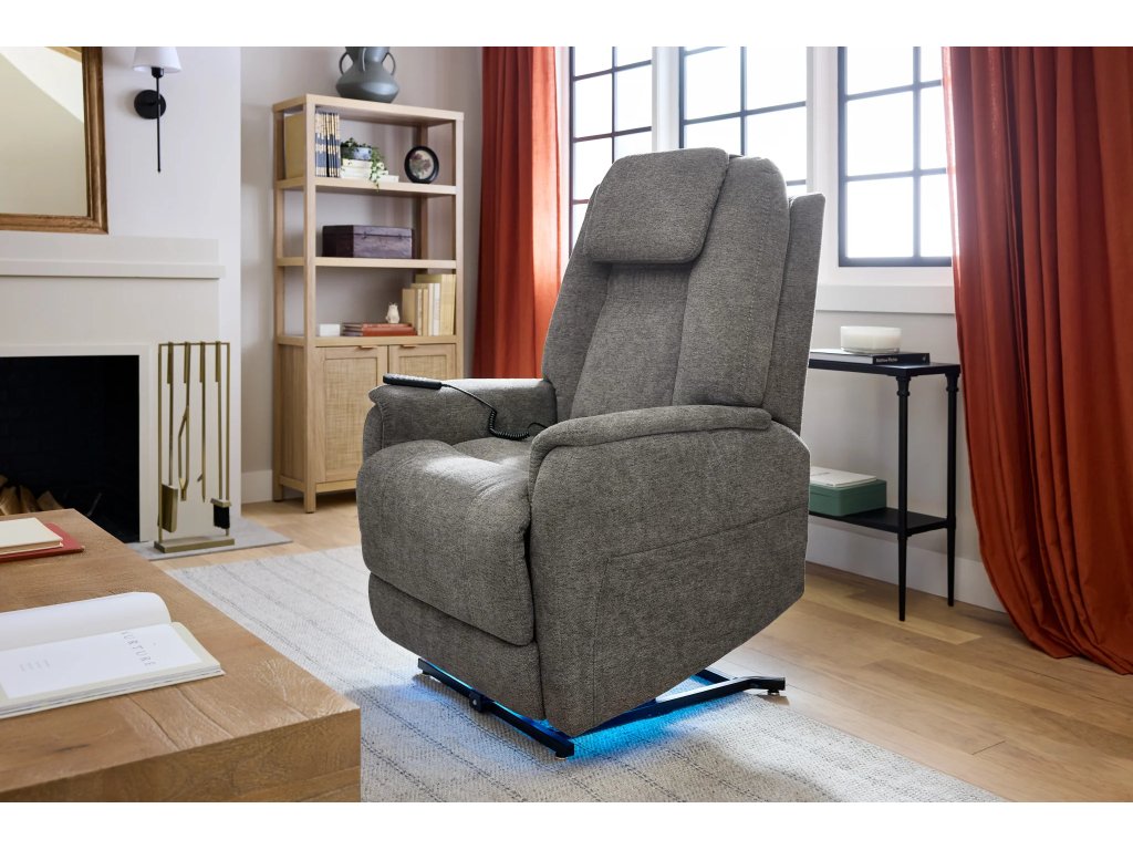 Zecliner Model 3+ Umber Fabric Power Lift Sleep Recliner with Power Headrest, Lumbar, Heat & Massage - image 4