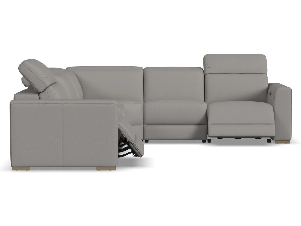 Aurora Ash Leather Power Reclining Sectional with Power Headrests - image 10