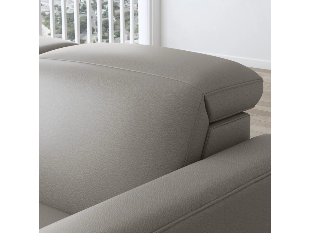 Aurora Ash Leather Power Reclining Sectional with Power Headrests - image 5