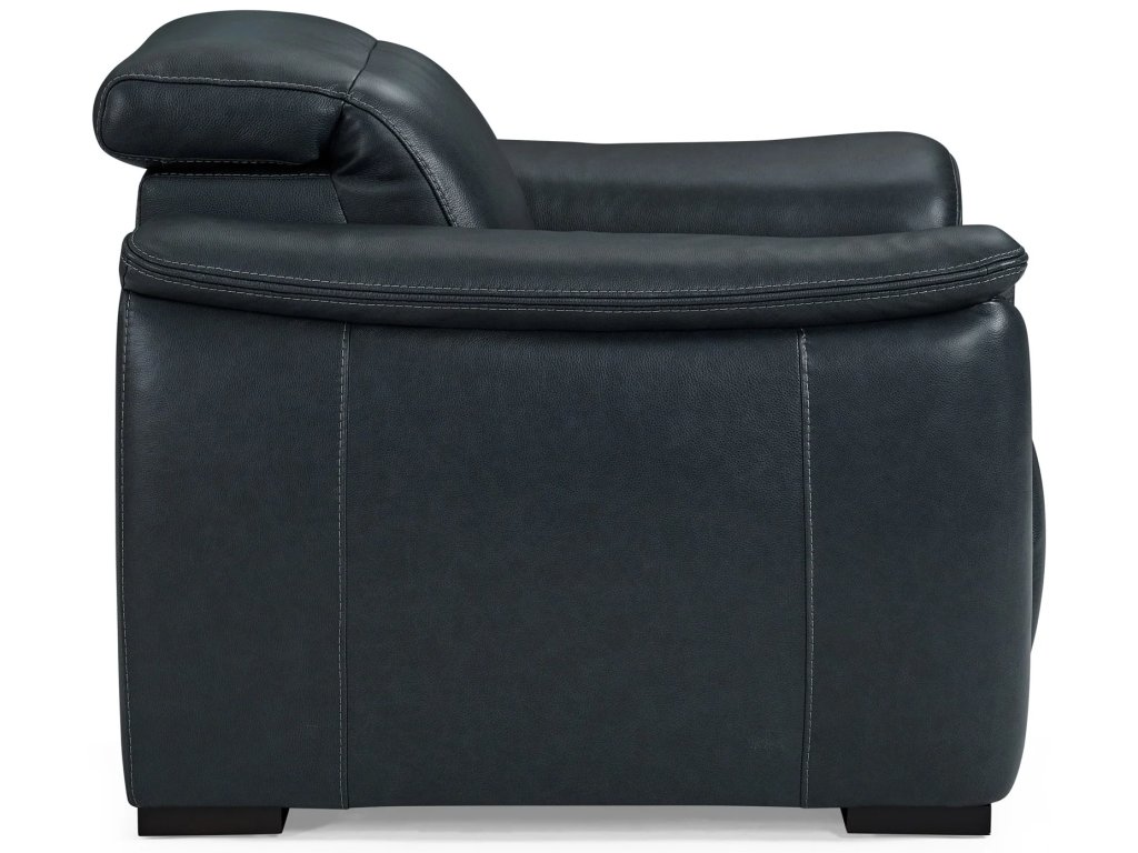 Camden Leather Power Recliner with Power Headrest - image 3