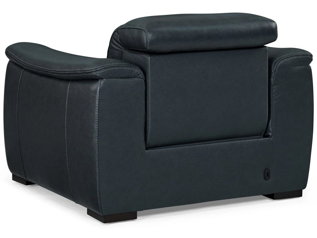 Camden Leather Power Recliner with Power Headrest - image 4