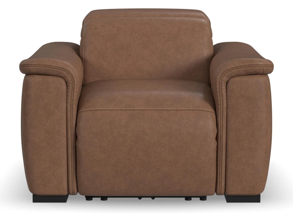 Camden Leather Power Recliner with Power Headrest - image 2