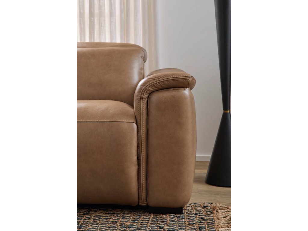 Camden Leather Power Recliner with Power Headrest - image 5