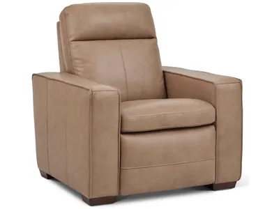 Dutch Leather Power Recliner with Power Headrest & Lumbar