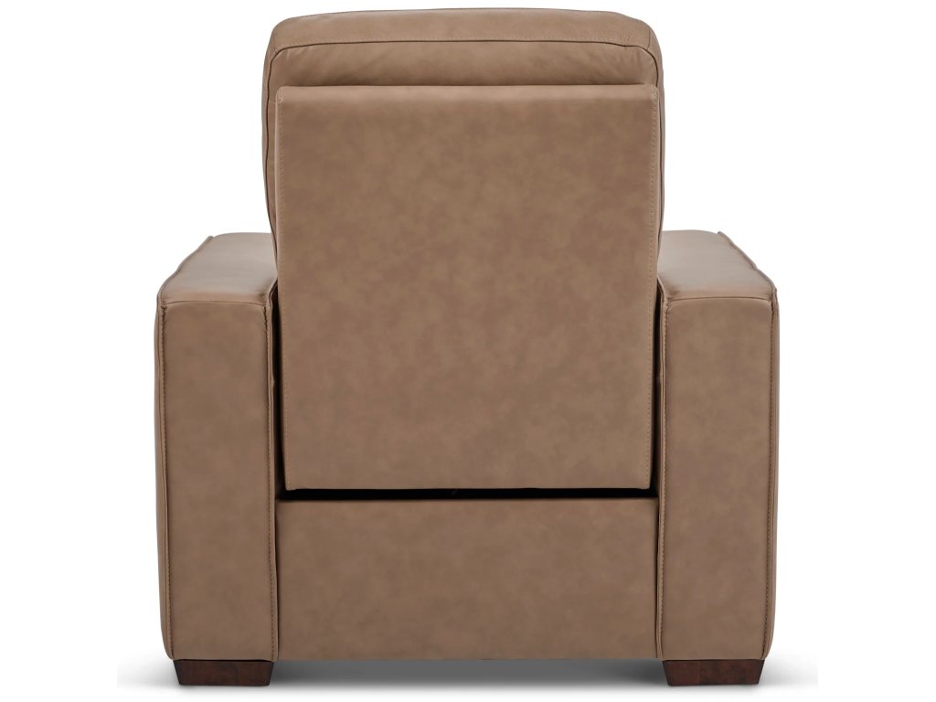 Dutch Leather Power Recliner with Power Headrest & Lumbar - image 7