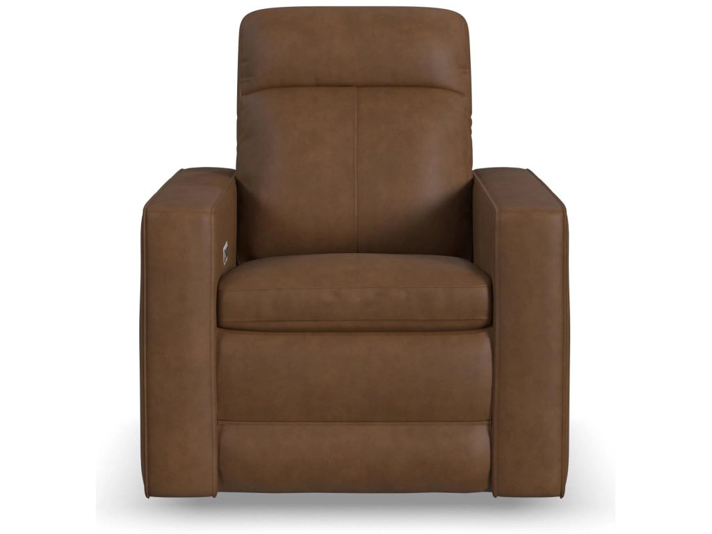 Dutch Leather Power Swivel Gliding Recliner with Power Headrest, Lumbar, Heat & Massage - image 2