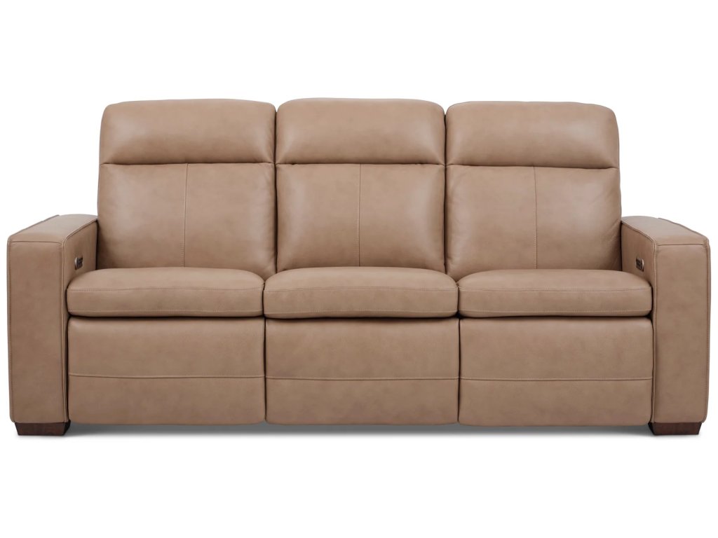 Dutch Leather Power Reclining Sofa with Console, Power Headrest, & Lumbar - image 2