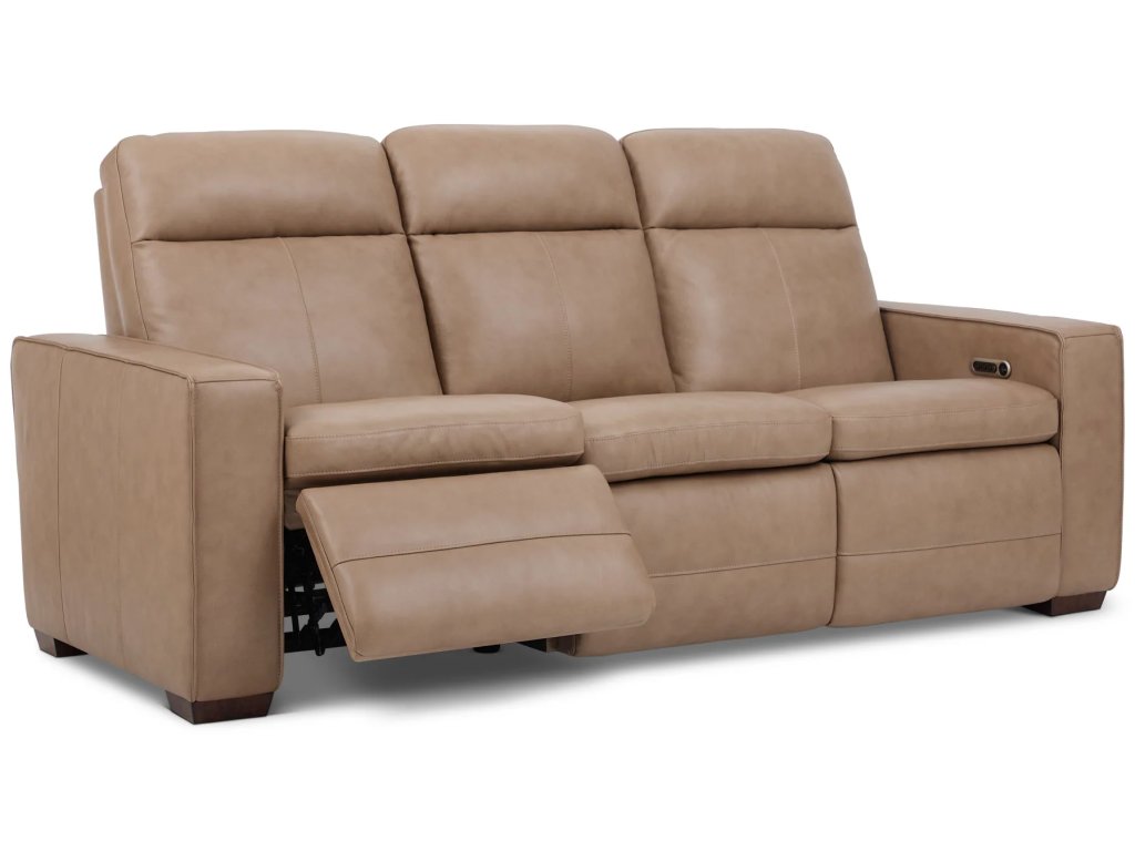 Dutch Leather Power Reclining Sofa with Console, Power Headrest, & Lumbar - image 5