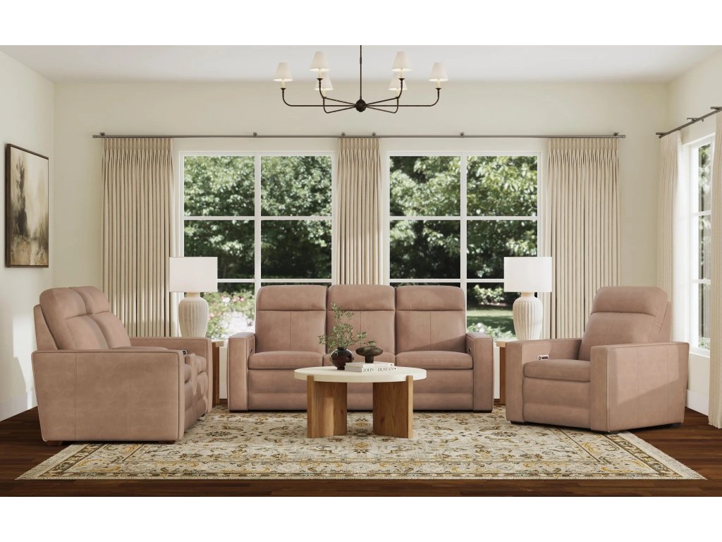 Dutch Leather Power Reclining Sofa with Console, Power Headrest, & Lumbar - image 6