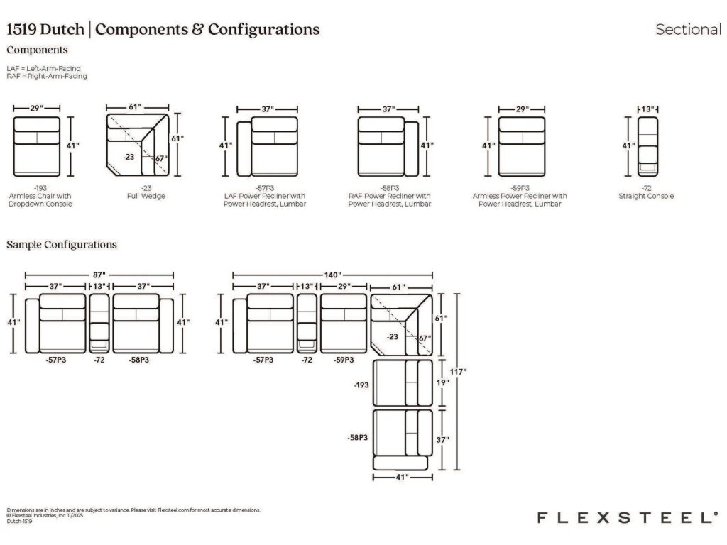Dutch Power Reclining Sectional - image 4