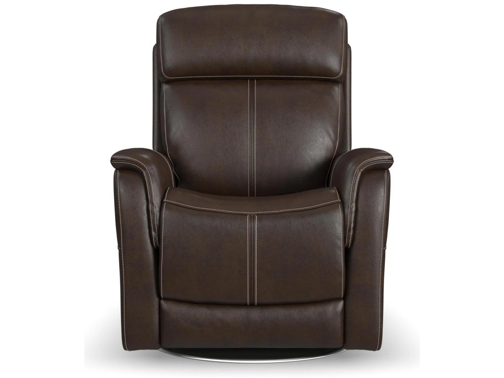 View Leather Power Swivel Recliner with Power Headrest - image 2