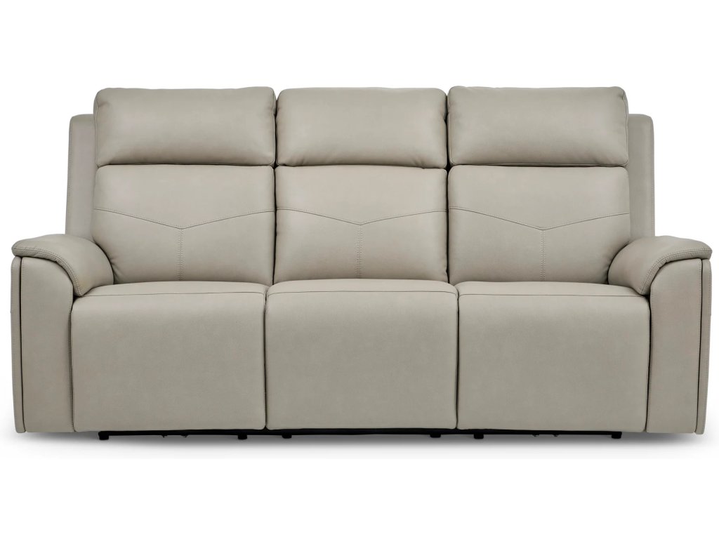 Vernon Vinyl Power Reclining Sofa with Console, Power Headrest, Lumbar, Heat & Massage - image 2