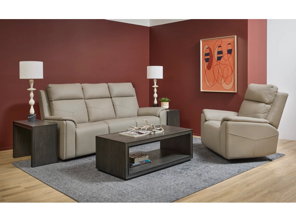 Vernon Vinyl Power Reclining Sofa with Console, Power Headrest, Lumbar, Heat & Massage - image 7