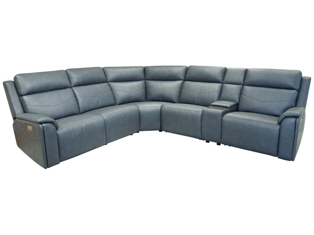 Vernon Admiral Fabric Power Reclining Sectional with Power Headrest, Lumbar, Heat, & Massage - main image