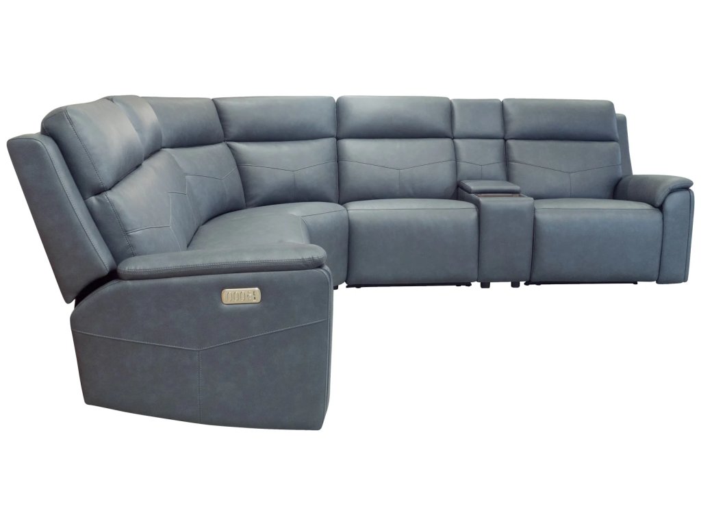 Vernon Admiral Fabric Power Reclining Sectional with Power Headrest, Lumbar, Heat, & Massage - image 2