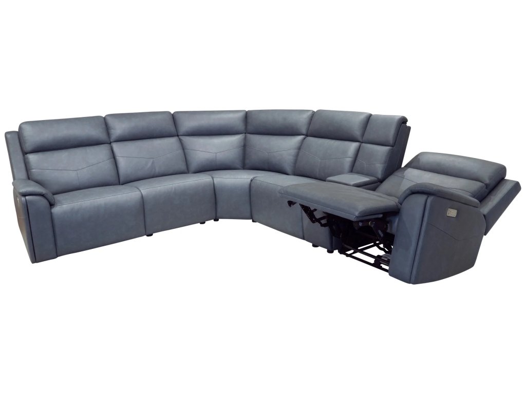 Vernon Admiral Fabric Power Reclining Sectional with Power Headrest, Lumbar, Heat, & Massage - image 3
