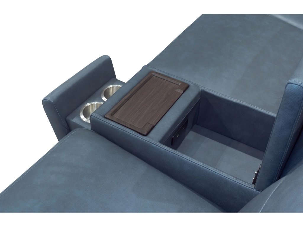 Vernon Admiral Fabric Power Reclining Sectional with Power Headrest, Lumbar, Heat, & Massage - image 4