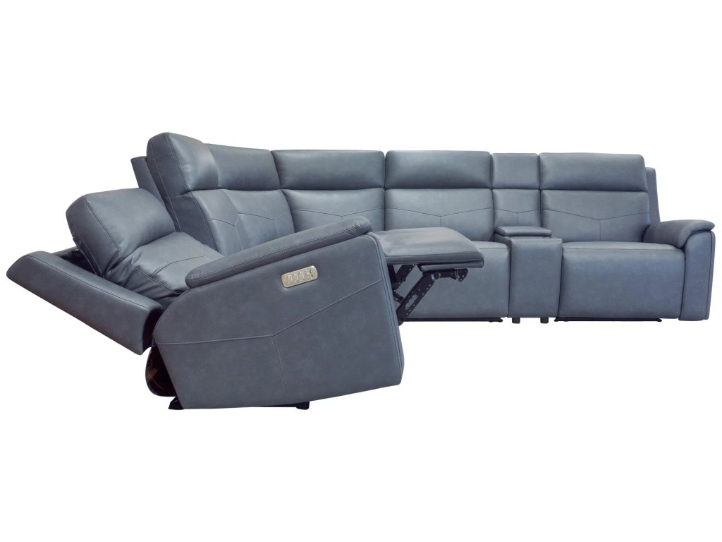 Vernon Admiral Fabric Power Reclining Sectional with Power Headrest, Lumbar, Heat, & Massage - image 7
