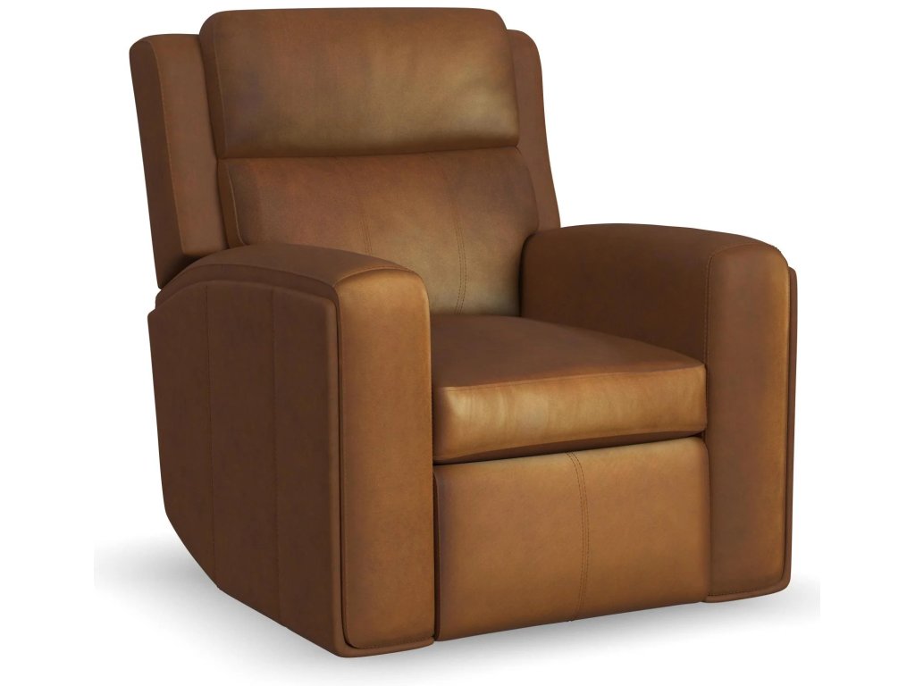 Wyatt Leather Power Recliner with Power Headrest & Lumbar - main image