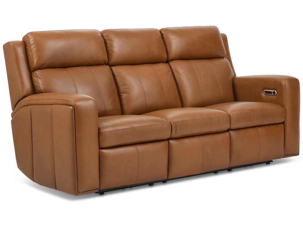 Wyatt Leather Power Reclining Sofa with Power Headrests & Lumbar - main image