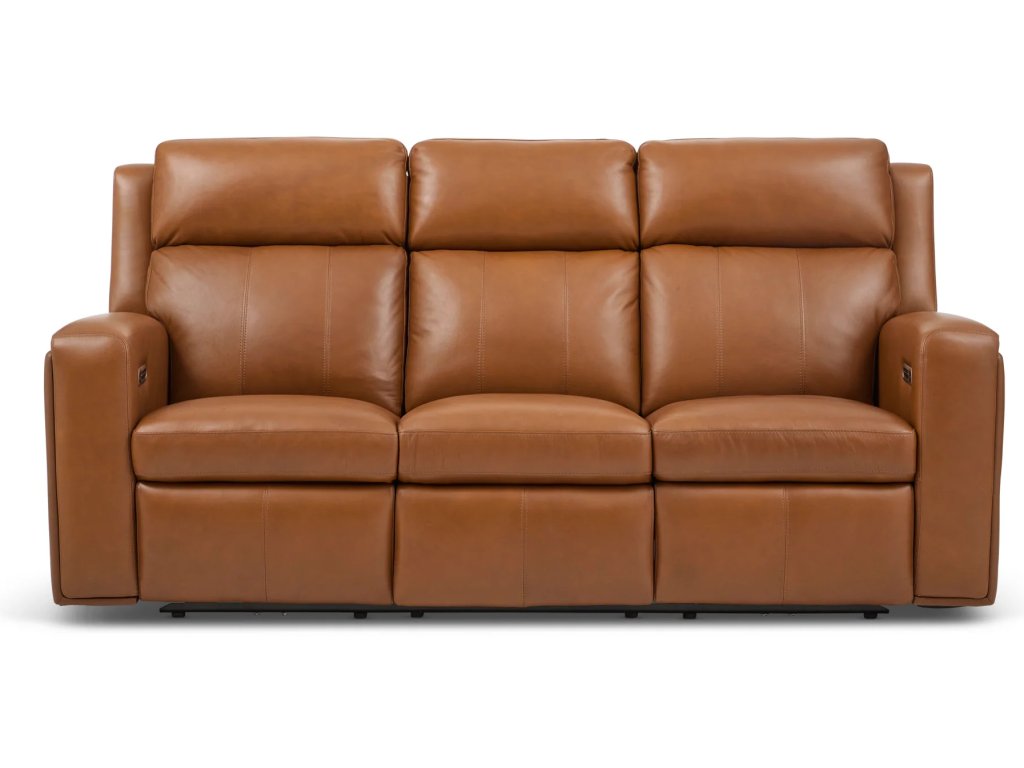 Wyatt Leather Power Reclining Sofa with Power Headrests & Lumbar - image 2