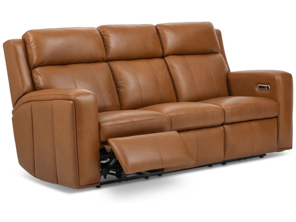 Wyatt Leather Power Reclining Sofa with Power Headrests & Lumbar - image 6