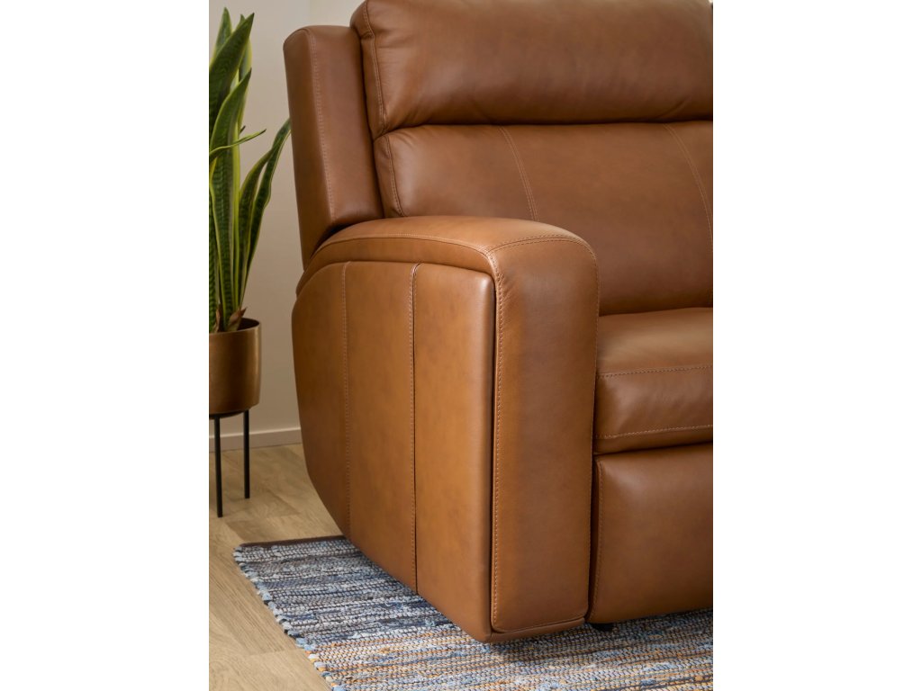 Wyatt Leather Power Reclining Loveseat with Console & Power Headrests & Lumbar - image 5