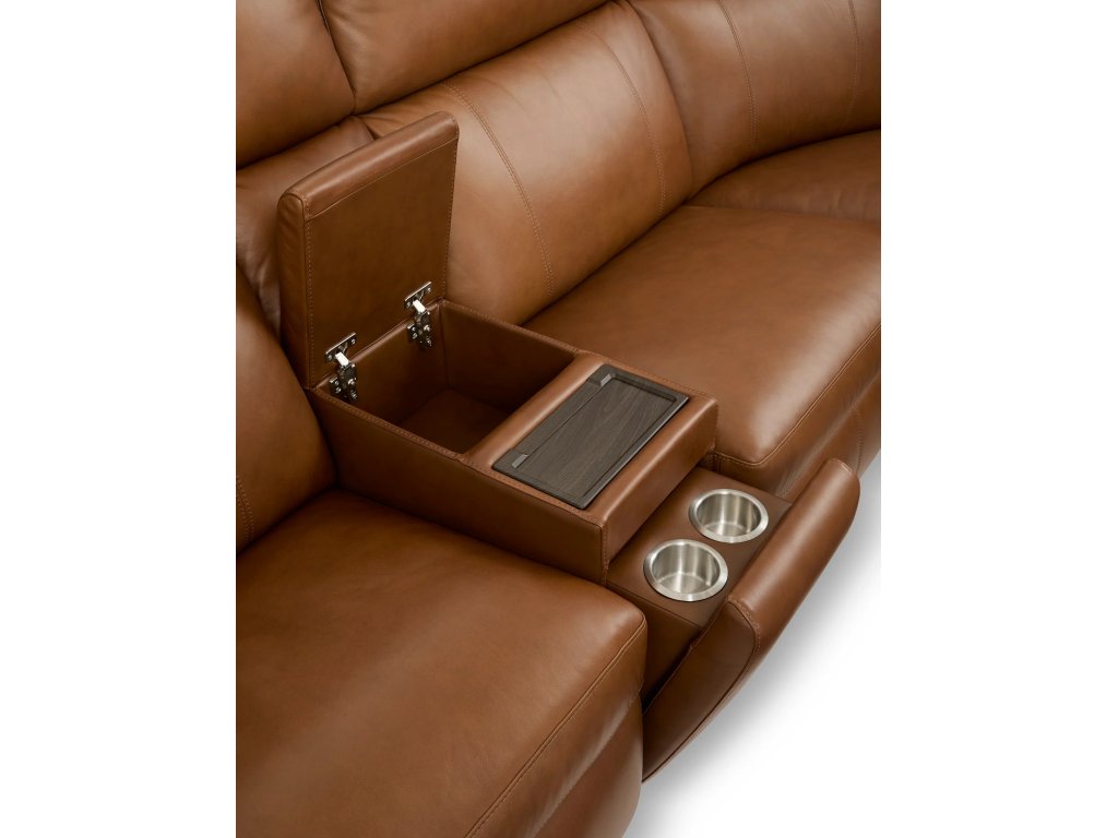 Wyatt Canyon Leather Power Reclining Sectional with Power Headrest & Lumbar - image 9
