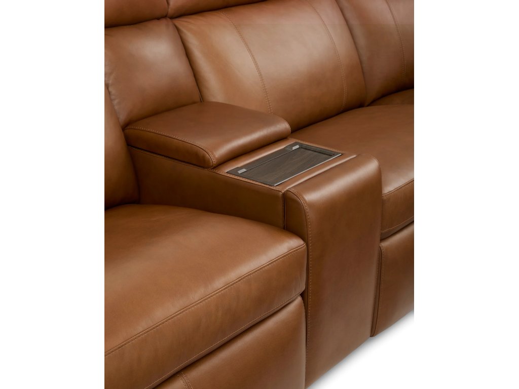 Wyatt Canyon Leather Power Reclining Sectional with Power Headrest & Lumbar - image 11