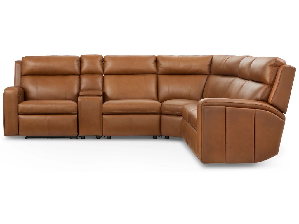 Wyatt Canyon Leather Power Reclining Sectional with Power Headrest & Lumbar - image 2