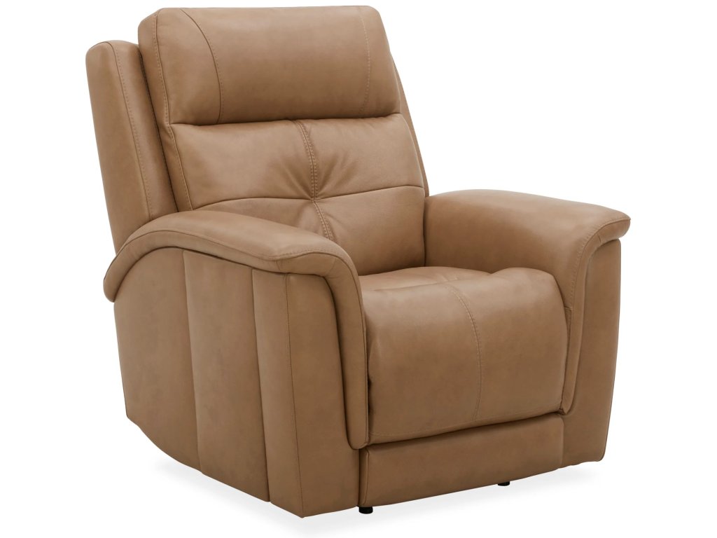 Ranger Brown Leather Power Recliner with Power Headrest, Lumbar, Heat & Massage - main image