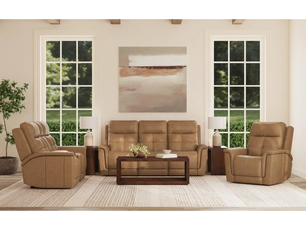 Ranger Brown Leather Power Recliner with Power Headrest, Lumbar, Heat & Massage - image 9