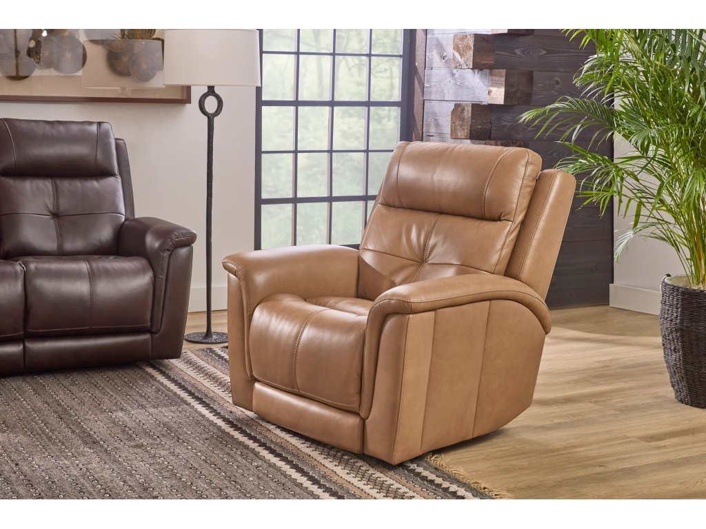 Ranger Brown Leather Power Recliner with Power Headrest, Lumbar, Heat & Massage - image 6