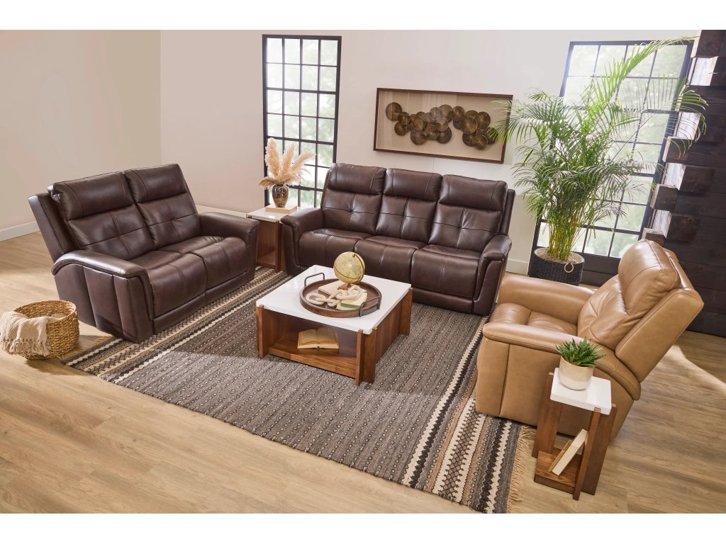 Ranger Brown Leather Power Recliner with Power Headrest, Lumbar, Heat & Massage - image 8