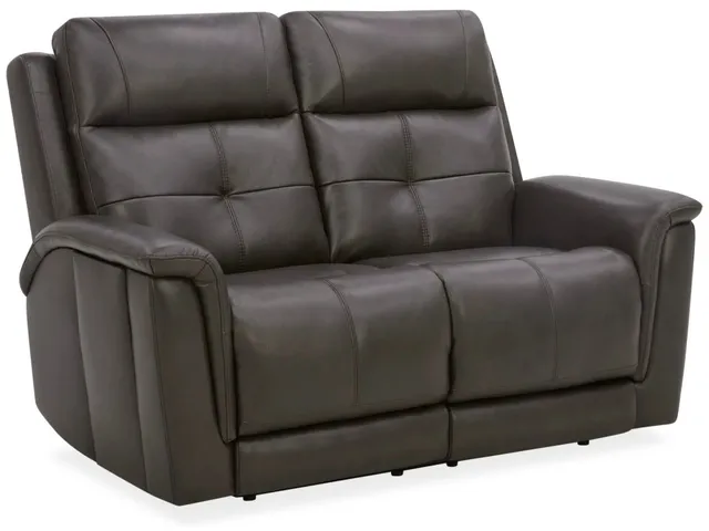 Ranger Leather Power Reclining Loveseat with Power Headrest, Lumbar, Heat & Massage