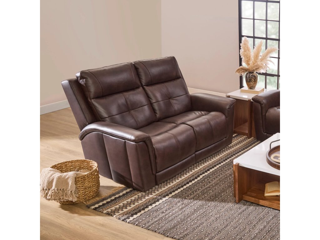 Ranger Leather Power Reclining Loveseat with Power Headrest, Lumbar, Heat & Massage - image 1
