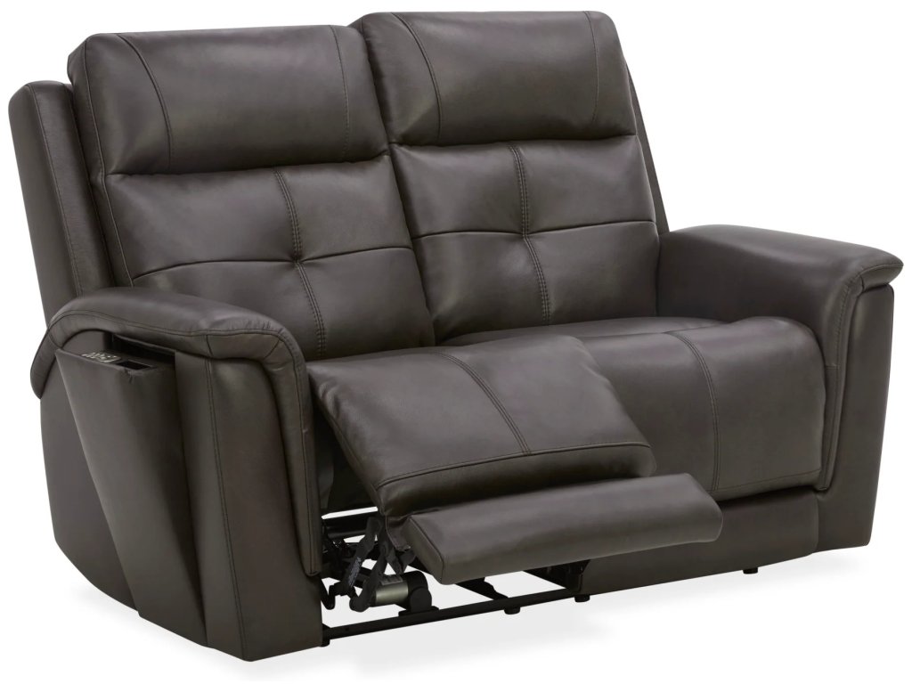 Ranger Leather Power Reclining Loveseat with Power Headrest, Lumbar, Heat & Massage - image 5