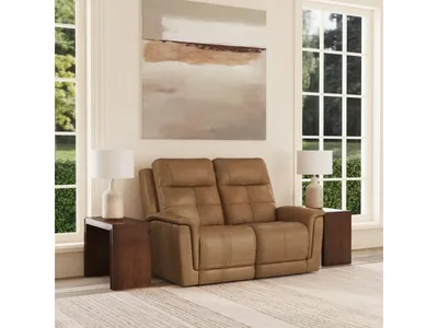 Ranger Leather Power Reclining Loveseat with Power Headrest, Lumbar, Heat & Massage