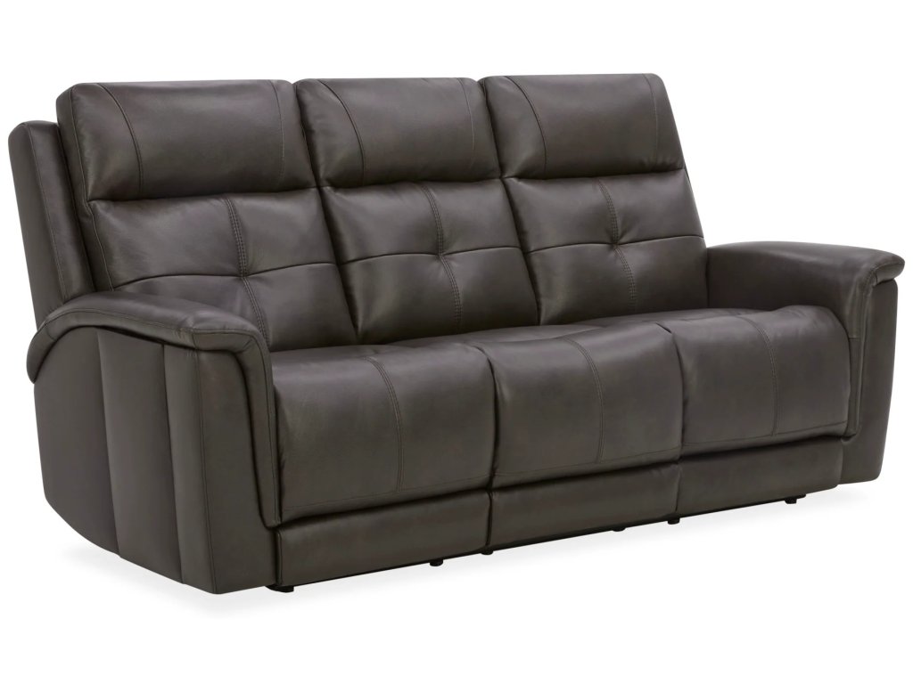 Ranger Leather Power Reclining Sofa with Console, Power Headrest, Lumbar, Heat & Massage - main image