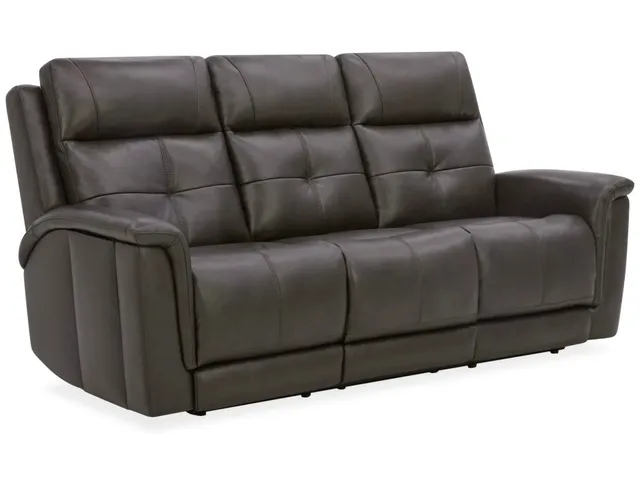 Ranger Leather Power Reclining Sofa with Console, Power Headrest, Lumbar, Heat & Massage